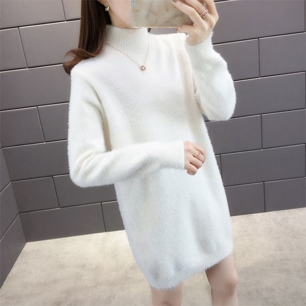 mink like thickened foreign style wool dress pulloverwool pullover and skirt women's pullover autumn winter 2020 new medium length high, White;black
mink like thickened foreign style wool dress pulloverwool pullover and skirt women's pullover autumn winter 2020 new medium length high, White;black