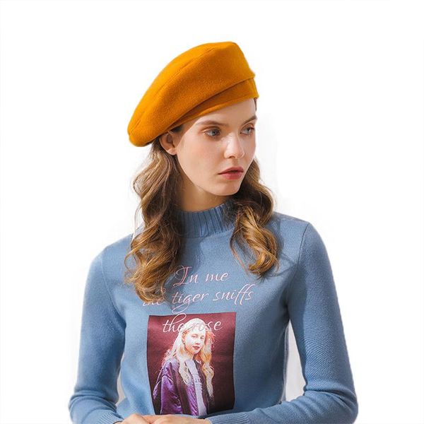 solid color bonnet beret femme french artist beanie lady warm wool felt winter hat vintage fashion women hat m149, Blue;gray
solid color bonnet beret femme french artist beanie lady warm wool felt winter hat vintage fashion women hat m149, Blue;gray