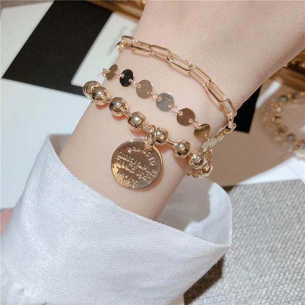 korean chain three piece set of round hang personalized women fashion versatile bracelet production bracelet tag tag tag cd5no, Golden;silver
korean chain three piece set of round hang personalized women fashion versatile bracelet production bracelet tag tag tag cd5no, Golden;silver