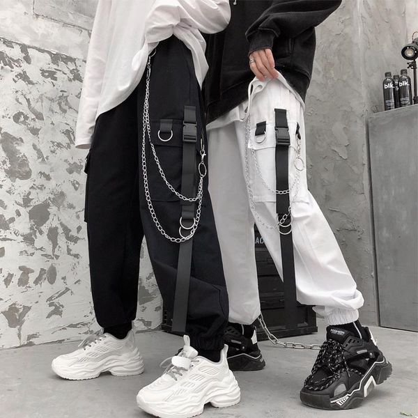 2020 fashion harajuku cargo pants men streetwear ribbon and chains hip hop casual track pants vinatge trousers pantalon homme, Black
2020 fashion harajuku cargo pants men streetwear ribbon and chains hip hop casual track pants vinatge trousers pantalon homme, Black