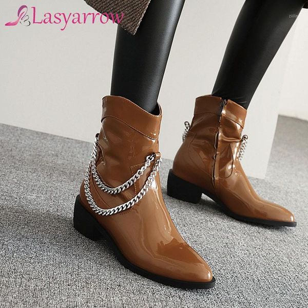 boots lasyarrow western cowboy metal chain motorcycle women patent leather chunky med heels biker street punk gothic shoes1, Black
boots lasyarrow western cowboy metal chain motorcycle women patent leather chunky med heels biker street punk gothic shoes1, Black