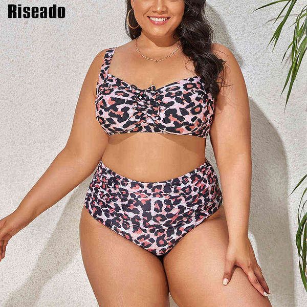 riseado leopard print bikini plus size set women swimsuits high waist swimwear new push up biquini set women beachwear, White;black 
riseado leopard print bikini plus size set women swimsuits high waist swimwear new push up biquini set women beachwear, White;black