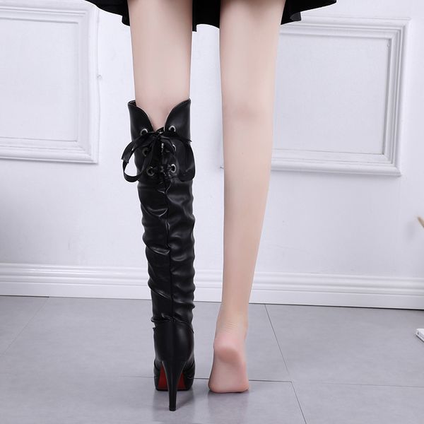 hqfzo pu soft leather over knee high heels boots platform warm plush woman 's winter long boots zapatos mujer black white boots lj20103
hqfzo pu soft leather over knee high heels boots platform warm plush woman 's winter long boots zapatos mujer black white boots lj20103