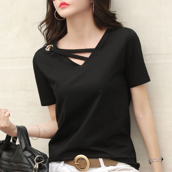 icc2r short sleeve women 2020 coat summer white t-shirt women v-neck loose korean black new casual ins t-shirt fashion qkr0k
icc2r short sleeve women 2020 coat summer white t-shirt women v-neck loose korean black new casual ins t-shirt fashion qkr0k