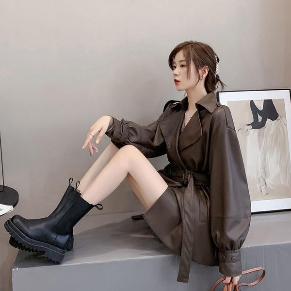 autumn winter fashion casual women leather jacket large size solid color temperament waist women's pu leather jacket jk311, Black
autumn winter fashion casual women leather jacket large size solid color temperament waist women's pu leather jacket jk311, Black