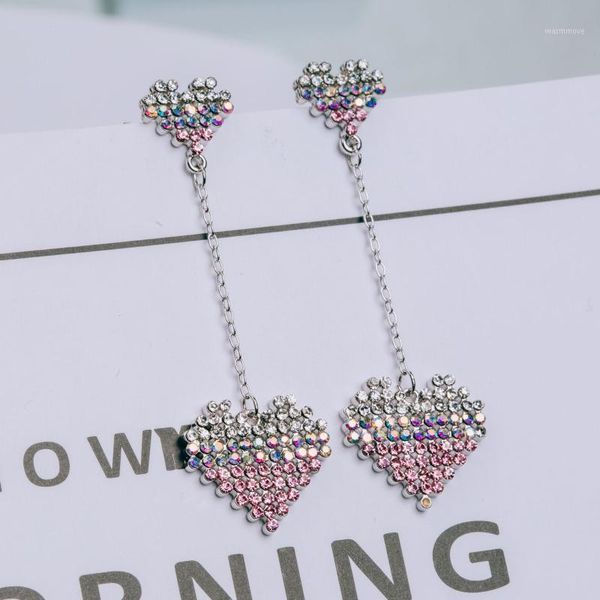 korean s925 silver needle micro inlaid with zircon gradual size love pendant earrings fresh and elegant earrings wholesale1, Golden;silver
korean s925 silver needle micro inlaid with zircon gradual size love pendant earrings fresh and elegant earrings wholesale1, Golden;silver