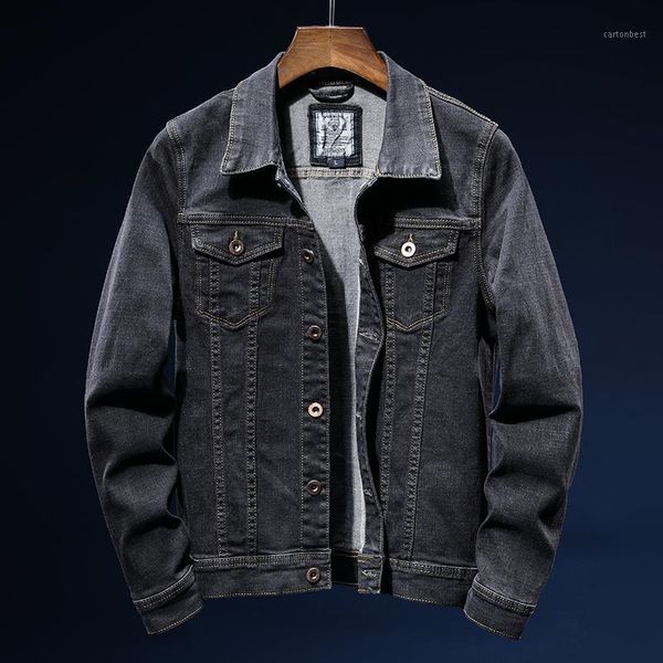 men's jackets 2021 autumn classic style black elasticity denim jacket fashion casual cotton jeans coat male brand clothes1, Black;brown
men's jackets 2021 autumn classic style black elasticity denim jacket fashion casual cotton jeans coat male brand clothes1, Black;brown
