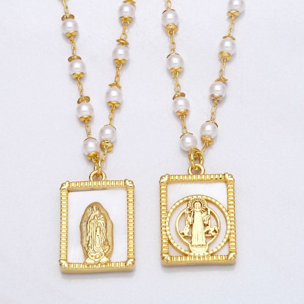 catholic virgin mary necklace simple creative popular religious pearl necklace female nka072, Silver
catholic virgin mary necklace simple creative popular religious pearl necklace female nka072, Silver