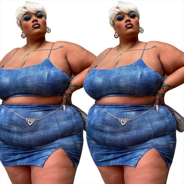 fashion big beautiful women set crop camis mini skirt suit female oversize plus size women 2 two piece sets outfits, Gray
fashion big beautiful women set crop camis mini skirt suit female oversize plus size women 2 two piece sets outfits, Gray