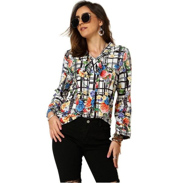women's blouses & shirts fashion print elegant blusa feminina blouse shirt women and chemise femme haut ladies roupas, White
women's blouses & shirts fashion print elegant blusa feminina blouse shirt women and chemise femme haut ladies roupas, White