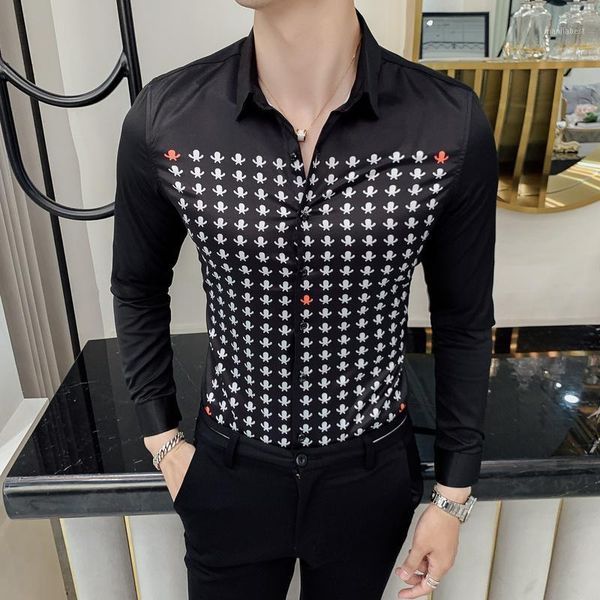 camisa hombre autumn men's british style shirt personality printing men's long sleeve shirt slim luxury club tuxedo1, White;black
camisa hombre autumn men's british style shirt personality printing men's long sleeve shirt slim luxury club tuxedo1, White;black