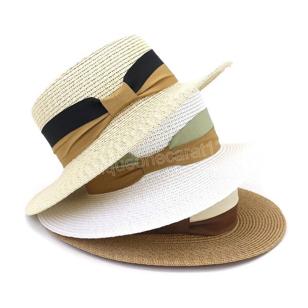 summer women's flat bowknot straw sun hat female casual panama hat wide brim breathable travel beach dress hats, Blue;gray
summer women's flat bowknot straw sun hat female casual panama hat wide brim breathable travel beach dress hats, Blue;gray