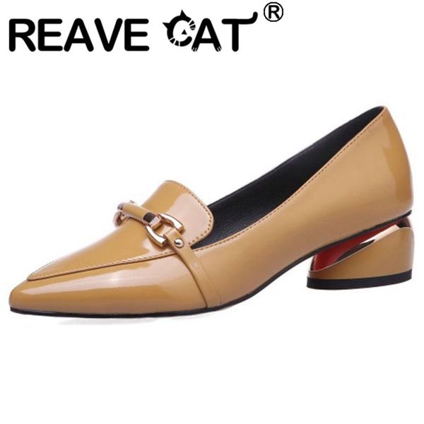 dress shoes reave cat female concise spring autumn pumps pointed toe 4cm hoof heels slip on patent leather size 33-43 casual office a3065, Black
dress shoes reave cat female concise spring autumn pumps pointed toe 4cm hoof heels slip on patent leather size 33-43 casual office a3065, Black