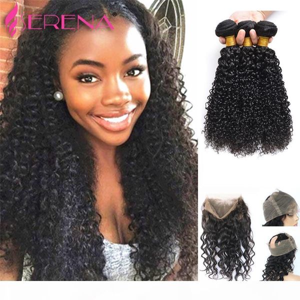 360 lace frontal pre plucked kinky curly with closure 360 lace frontal with hair bundles brazilian water wave with closure, Black;brown
360 lace frontal pre plucked kinky curly with closure 360 lace frontal with hair bundles brazilian water wave with closure, Black;brown