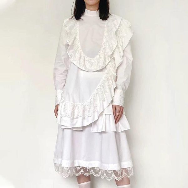 new collar ruffled spring sweet autumn stitching stand women and irregular fashionable shirts 2020 lace shirt shirt qmcje, Black
new collar ruffled spring sweet autumn stitching stand women and irregular fashionable shirts 2020 lace shirt shirt qmcje, Black