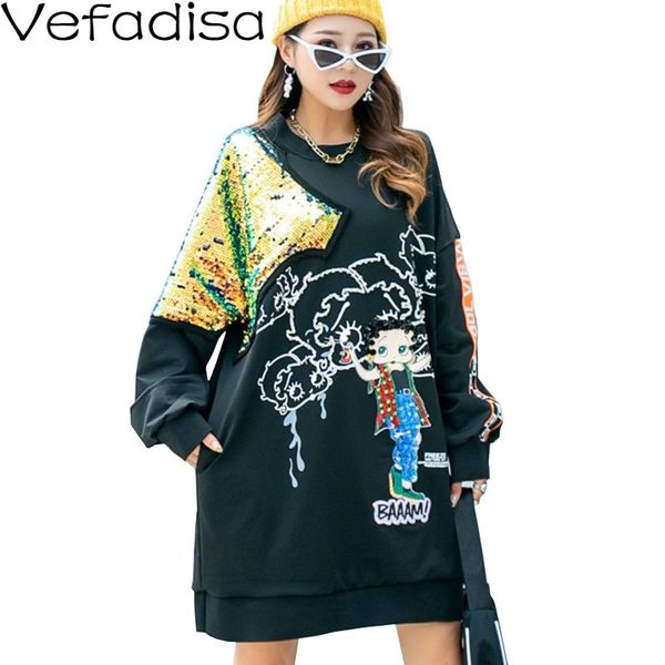 vefadisa black white cartoon print women sweatshirt dress autumn sequin sweatshirt dress pullover long sweatshirt qyf3756 201126
vefadisa black white cartoon print women sweatshirt dress autumn sequin sweatshirt dress pullover long sweatshirt qyf3756 201126