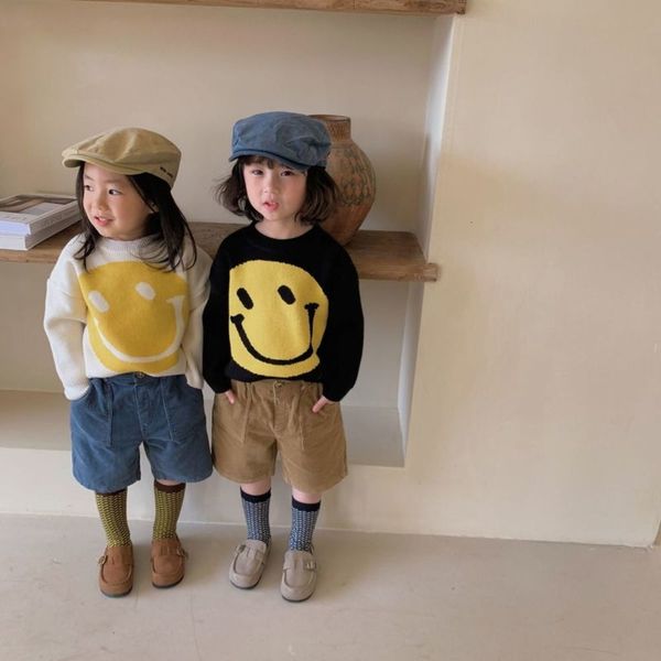 korean sweater new spring cartoon 2021 smiling face long sve bottoming huzhou zhili children's clothing, Blue
korean sweater new spring cartoon 2021 smiling face long sve bottoming huzhou zhili children's clothing, Blue
