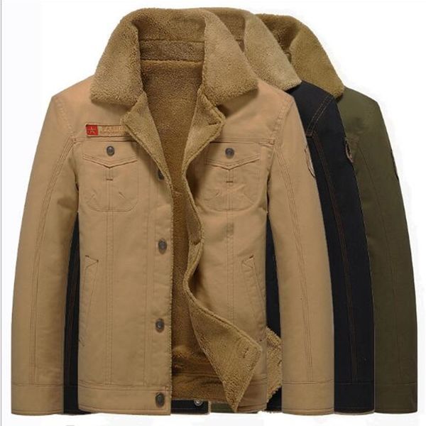new winter bomber jackets men army outerwear tactical jackets mens cotton thick fur collar warm coats, Black;brown
new winter bomber jackets men army outerwear tactical jackets mens cotton thick fur collar warm coats, Black;brown