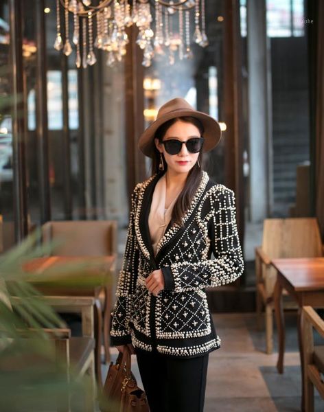 2019 women new black pearl blazer jacket nightclub costume female guest ds singer dj performance party celebration, White;black
2019 women new black pearl blazer jacket nightclub costume female guest ds singer dj performance party celebration, White;black