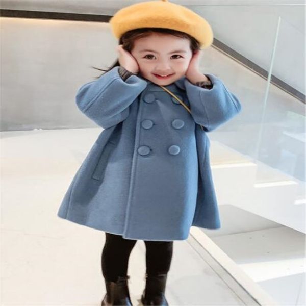 autumn winter children girls coat double breasted woolen overcoat cotton thicken trench jackets lapel kids outerwear wool coats, Blue;gray
autumn winter children girls coat double breasted woolen overcoat cotton thicken trench jackets lapel kids outerwear wool coats, Blue;gray