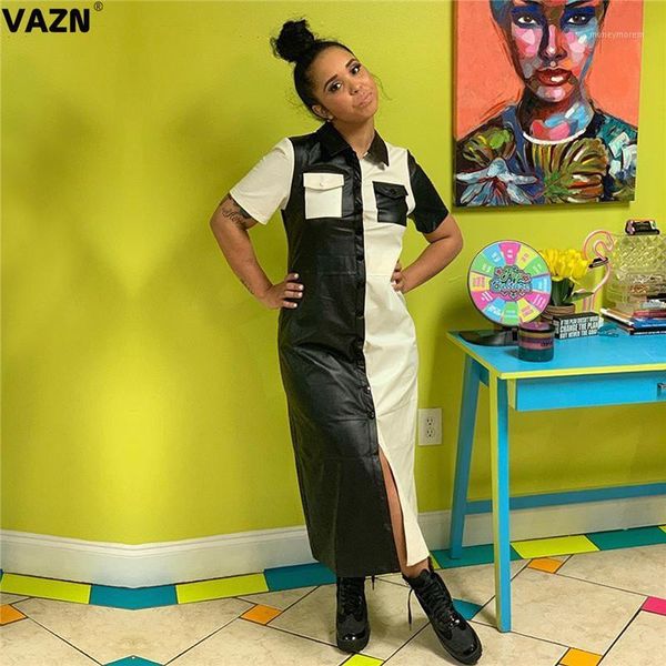 vazn new arrival 2020 summer lady white-black ankle-llength coats short sleeve button patchwork colors coats chic1
vazn new arrival 2020 summer lady white-black ankle-llength coats short sleeve button patchwork colors coats chic1