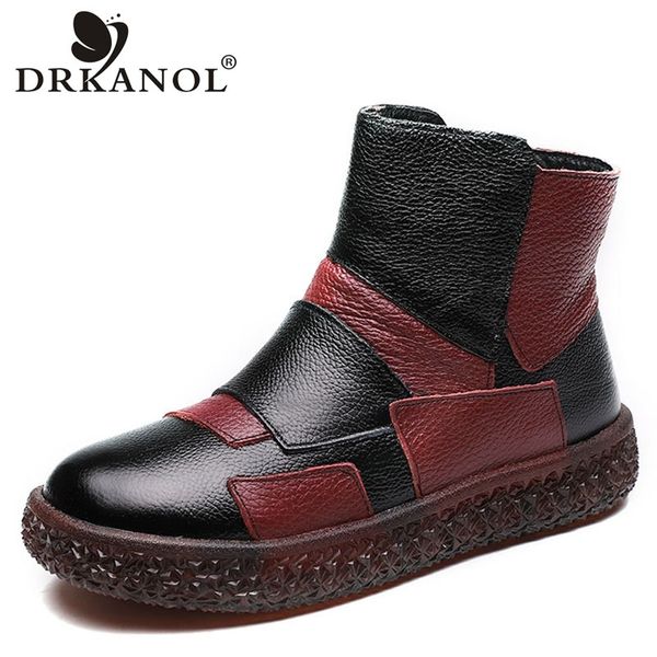 drkanol winter snow genuine leather plush ankle for warm shoes mixed colors women platform boots q1104, Black
drkanol winter snow genuine leather plush ankle for warm shoes mixed colors women platform boots q1104, Black