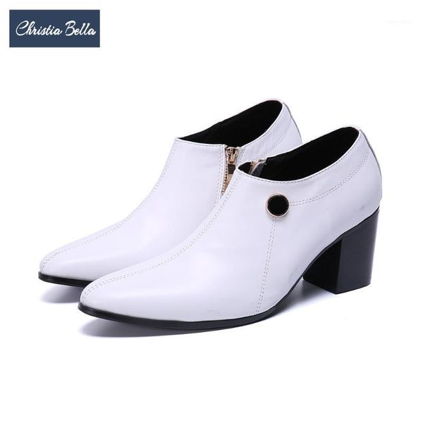 christia bella 2019 white real leather men ankle boots high heels short boots male party leather shoes big size1, Black
christia bella 2019 white real leather men ankle boots high heels short boots male party leather shoes big size1, Black