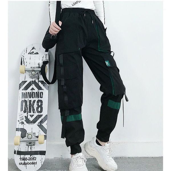 women's pants & capris 2021 women cargo black ankle length elastic waist joggers female loose harajuku trousers casual haren spring sum, Black;white
women's pants & capris 2021 women cargo black ankle length elastic waist joggers female loose harajuku trousers casual haren spring sum, Black;white
