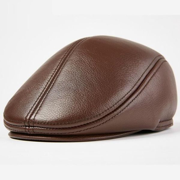 berets h7591 genuine leather beret hat men middle-aged goatskin cap fall winter forward caps ear protective warm casual hats, Blue;gray
berets h7591 genuine leather beret hat men middle-aged goatskin cap fall winter forward caps ear protective warm casual hats, Blue;gray