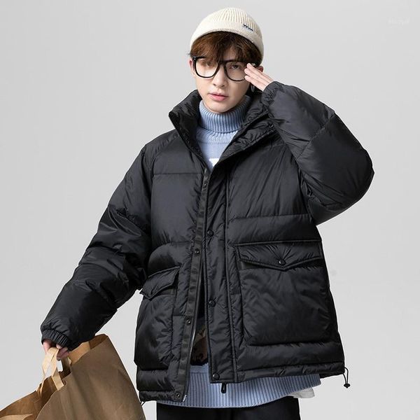 2020 winter new arrivals thick plus size loose down jacket trend wild casual warm standing collar men jacket, Black
2020 winter new arrivals thick plus size loose down jacket trend wild casual warm standing collar men jacket, Black