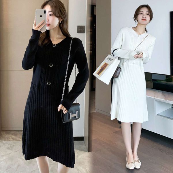 winter 2020 autumn new fashion large sweater spicy mom solid loose materni drs, White
winter 2020 autumn new fashion large sweater spicy mom solid loose materni drs, White