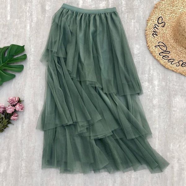 skirts womens irregular tulle skirts fashion elastic high waist mesh tutu skirt patchwork long skirt midi skirts, Black
skirts womens irregular tulle skirts fashion elastic high waist mesh tutu skirt patchwork long skirt midi skirts, Black