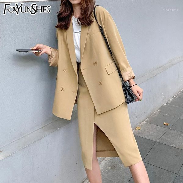 foryunshes women 2 piece set 2020 autumn chic feminino splitted solid loose casual blazer + skirt suit office lady business wear1, White
foryunshes women 2 piece set 2020 autumn chic feminino splitted solid loose casual blazer + skirt suit office lady business wear1, White