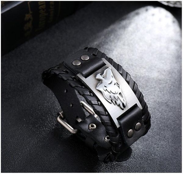 eif dock vintage men weave bangle wide leather adjustable wolf head bracelet jewelry retro wide bracelets nordic viking qyludb
eif dock vintage men weave bangle wide leather adjustable wolf head bracelet jewelry retro wide bracelets nordic viking qyludb