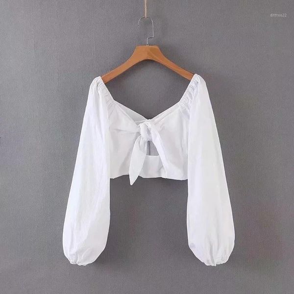 women's blouses & shirts summer of 6745 han edition cultivate morality on the chest with lashing bowknot hubble-bubble sleeve long shir, White
women's blouses & shirts summer of 6745 han edition cultivate morality on the chest with lashing bowknot hubble-bubble sleeve long shir, White