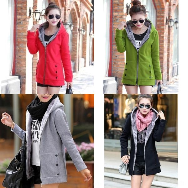 en6gj 2020 zipper and winter new korean autumn thickened mid-length liner style cardigan coat fleece coat woolsweater woolhooded sweater for, Black
en6gj 2020 zipper and winter new korean autumn thickened mid-length liner style cardigan coat fleece coat woolsweater woolhooded sweater for, Black