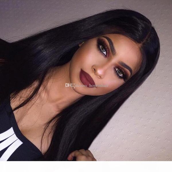 lace front human hair wig silky straight peruvian virgin hair 150% density pre-plucked hairline with baby hair full lace wig glueless, Black;brown
lace front human hair wig silky straight peruvian virgin hair 150% density pre-plucked hairline with baby hair full lace wig glueless, Black;brown