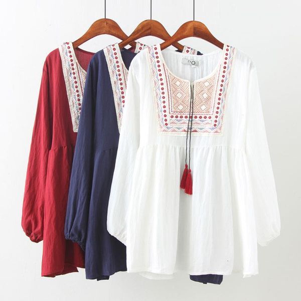 3xl 4xl 5xl plus size women v neck long sleeve solid vintage embroidery blusas folklore loose blouses shirts polyester tee summer, White
3xl 4xl 5xl plus size women v neck long sleeve solid vintage embroidery blusas folklore loose blouses shirts polyester tee summer, White