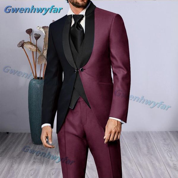 men's suits & blazers gwenhwyfar 2021 est fashion burgundy black costume homme mens wedding for men ternos masculinos slim fit tuxedos, White;black
men's suits & blazers gwenhwyfar 2021 est fashion burgundy black costume homme mens wedding for men ternos masculinos slim fit tuxedos, White;black