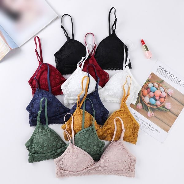 floral bralette seamless deep v lace girl women bra wireless thin underwear lingerie soft bras for women girl, Black;white
floral bralette seamless deep v lace girl women bra wireless thin underwear lingerie soft bras for women girl, Black;white