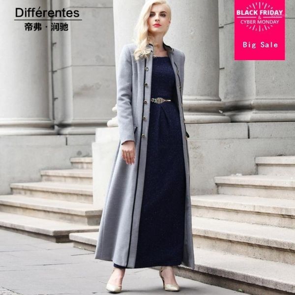european station 2020 autumn and winter new fashion brand thicker jacket woolen trunks long double breasted coat jacket wj15791, Black
european station 2020 autumn and winter new fashion brand thicker jacket woolen trunks long double breasted coat jacket wj15791, Black