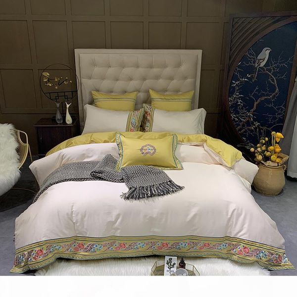 600tc egyptian cotton embroidery duvet cover set j 7 pieces king size bedding set for all season red yellow color
600tc egyptian cotton embroidery duvet cover set j 7 pieces king size bedding set for all season red yellow color