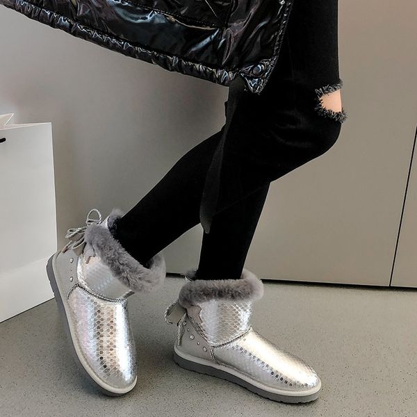 women microfiber leather winter snow wool fur australia classic woman ankle boots warm shoes big size q1104, Black
women microfiber leather winter snow wool fur australia classic woman ankle boots warm shoes big size q1104, Black