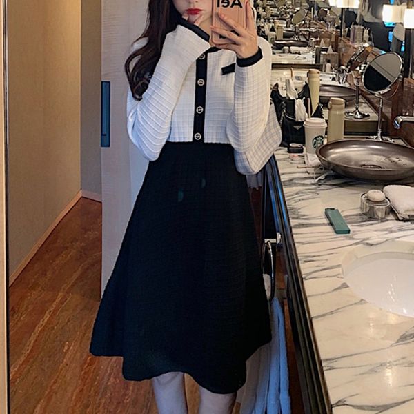 осень и зима 2020 новой французского стиля леди стиль жир мм талия тонкое платье платье с длинным рукавом трикотажной юбки 3u20t, Black;gray
осень и зима 2020 новой французского стиля леди стиль жир мм талия тонкое платье платье с длинным рукавом трикотажной юбки 3u20t, Black;gray