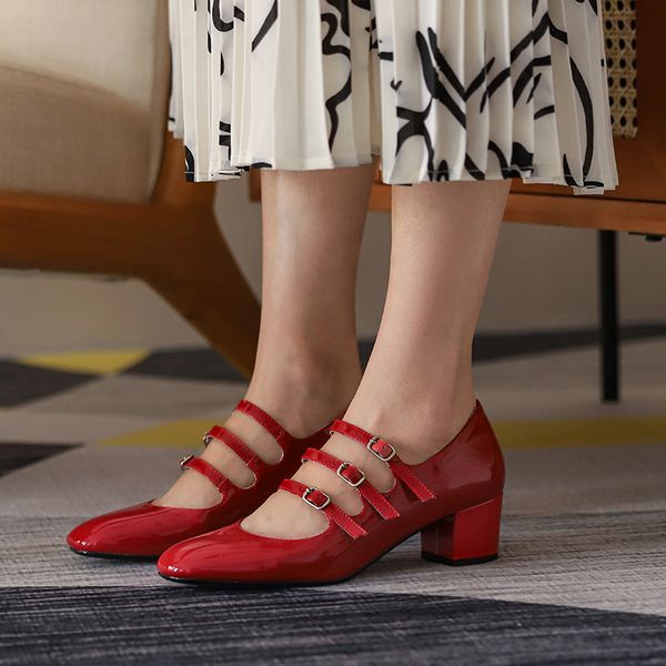 2020 mary jane woman royal leather square buckle pumps block heels ladies beige red shoes 34-40 mos1, Black
2020 mary jane woman royal leather square buckle pumps block heels ladies beige red shoes 34-40 mos1, Black