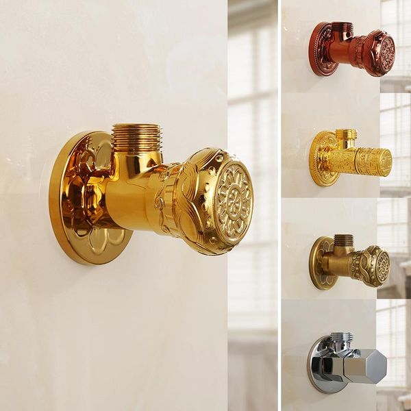 bathroom sink faucets g1/2 thread triangle valve gold brass carving angle thickened quick opening large flow filling valves for toilet
bathroom sink faucets g1/2 thread triangle valve gold brass carving angle thickened quick opening large flow filling valves for toilet