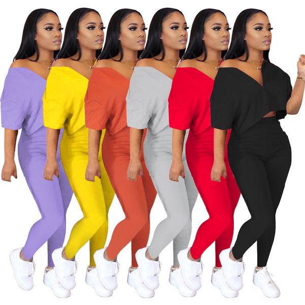 wholesale summer designer outfits 2 piece set tracksuit short sleeve sportswear slim bat shirt pant sport suits women clothing ck799, Gray
wholesale summer designer outfits 2 piece set tracksuit short sleeve sportswear slim bat shirt pant sport suits women clothing ck799, Gray