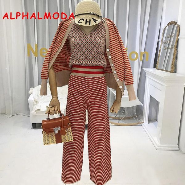 alphalmoda новый цвет полосатый кардиган куртка + жилет + suspender боковой щелевая тощий broad ноги штаны женщины ранняя осень техники, White
alphalmoda новый цвет полосатый кардиган куртка + жилет + suspender боковой щелевая тощий broad ноги штаны женщины ранняя осень техники, White
