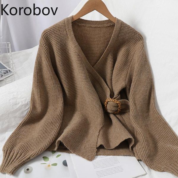 korobov 2020 new chic korean elegant sweaters korean long sleeve sweater autumn winter knitted elegant lacing sueter mujer, White
korobov 2020 new chic korean elegant sweaters korean long sleeve sweater autumn winter knitted elegant lacing sueter mujer, White