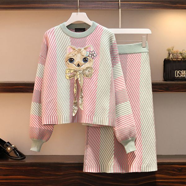 2021 new 2 sets women sweaters autumn winter skirt soft pullover warm female outwear cartoons fashion sweater suits 1w4s, Black;white
2021 new 2 sets women sweaters autumn winter skirt soft pullover warm female outwear cartoons fashion sweater suits 1w4s, Black;white